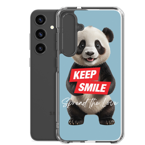 Keep Smile Blue Panda Samsung Case