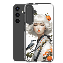 Oriental Lady with Orange and Bird Samsung Case