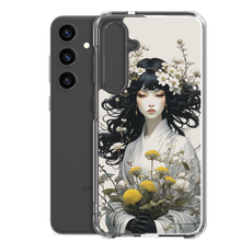 Oriental Lady with Yellow Flowers Samsung Case