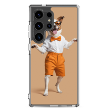 Happy Dancing Dog Beige Samsung Case