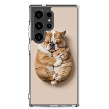 Cute Baby Cat and Dog Sleep Samsung Case