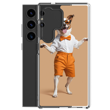 Happy Dancing Dog Beige Samsung Case