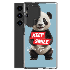 Keep Smile Blue Panda Samsung Case