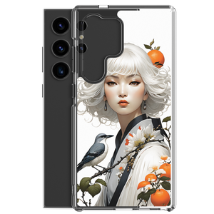 Oriental Lady with Orange and Bird Samsung Case