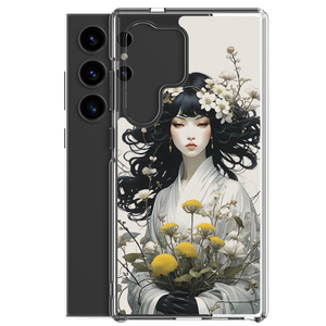 Oriental Lady with Yellow Flowers Samsung Case