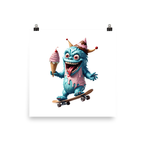 Ice Cream Monster Poster Print