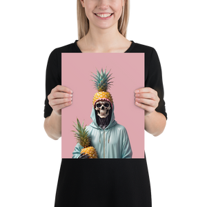 Skull Pineapple Poster Print