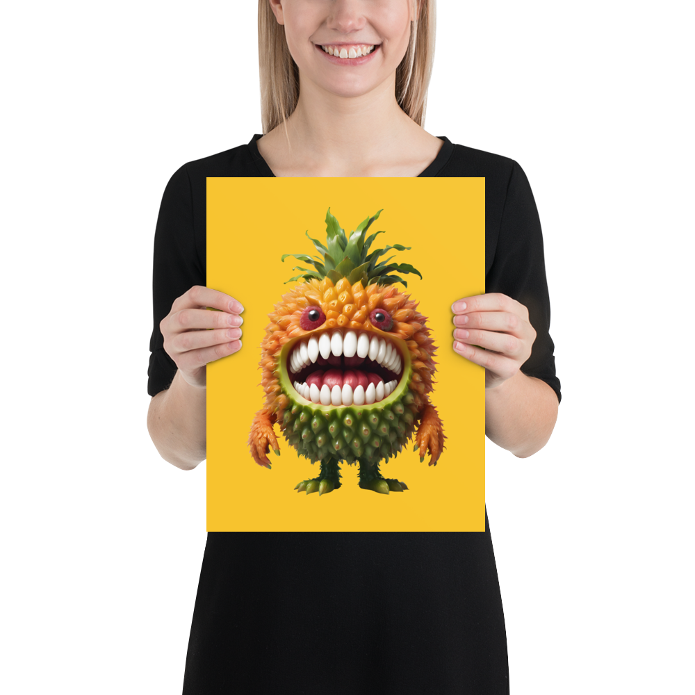 Pineapple Monster Poster Print Art – Design Express