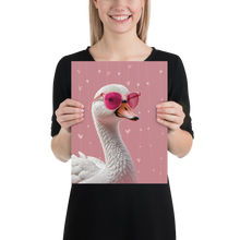 Cute Pink Swan Poster Print Art