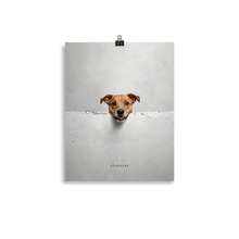 Smile Dog Peep Poster Print Art