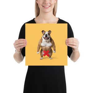 Bulldog X-Tape Yellow Poster Print Art