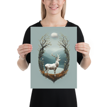 Deer By The Lake Poster Print Art