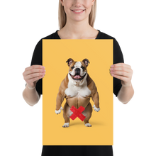 Bulldog X-Tape Yellow Poster Print Art