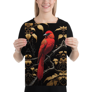 Red Bird Poster Print Art