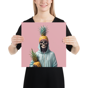 Skull Pineapple Poster Print