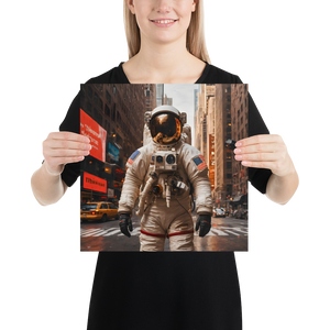 Astronout in the City Poster Print