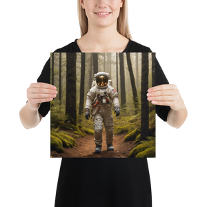 Astronout in the Forest Poster Print