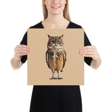 Cat Owl Poster Print Art