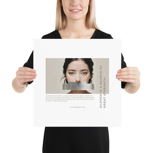 Silence Lao Tzu Poster Print Art