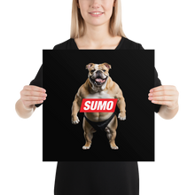 Sumo Bulldog Black Poster Print Art