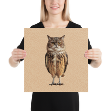 Cat Owl Poster Print Art