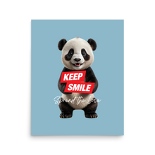 Keep Smile Blue Panda Poster Print Art