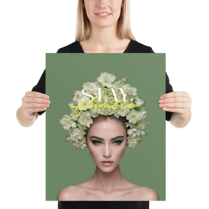 Stay Humble Female Flower Art Poster Print
