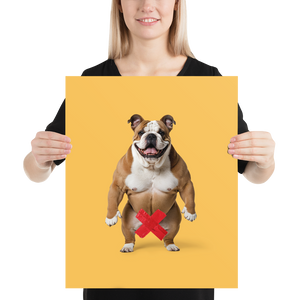 Bulldog X-Tape Yellow Poster Print Art