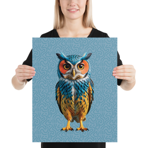 Blue Owl Poster Print Art