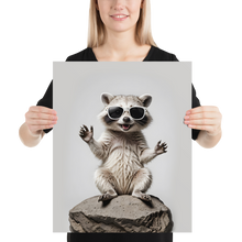 Hello Racoon Poster Print Art