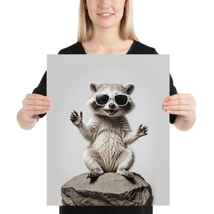 Hello Racoon Poster Print Art