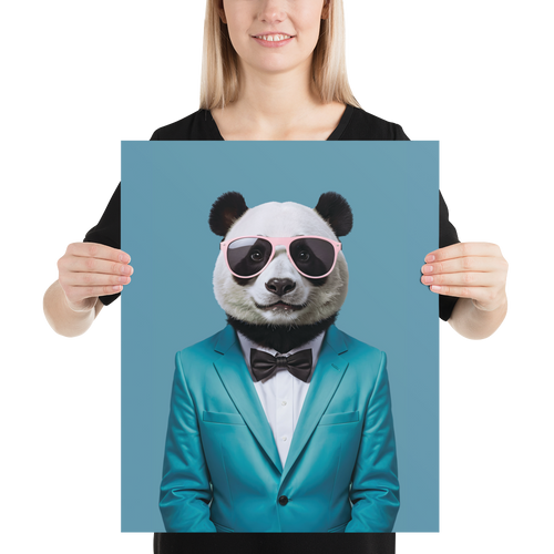 Funky Panda Poster Print Art