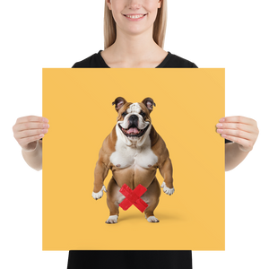 Bulldog X-Tape Yellow Poster Print Art