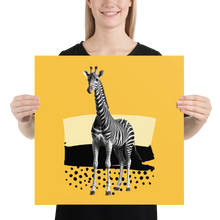 Giraffe Zebra Skin Poster Print Art