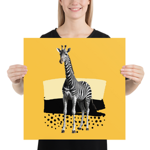 Giraffe Zebra Skin Poster Print Art