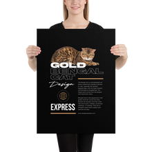 Gold Bengal Cat Poster Print Art
