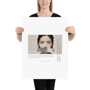 Silence Lao Tzu Poster Print Art