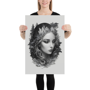 Grayscale Gaia Poster Print Art