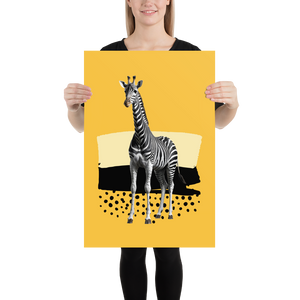 Giraffe Zebra Skin Poster Print Art