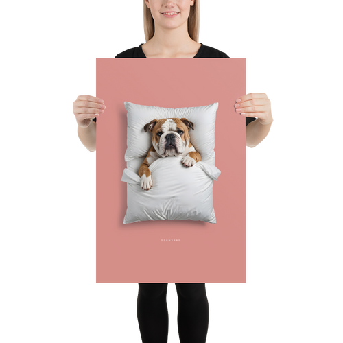 Sleeping Bulldog Poster Print Art