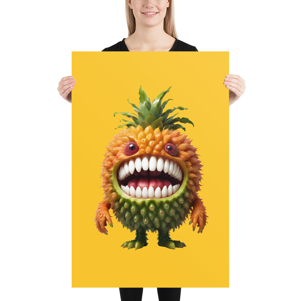 Pineapple Monster Poster Print Art – Design Express