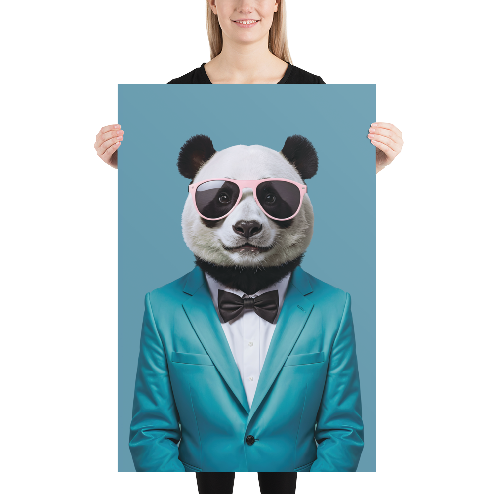 Funky Panda Poster Print Art