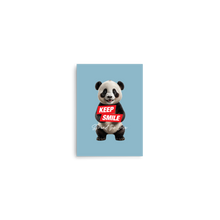 Keep Smile Blue Panda Poster Print Art