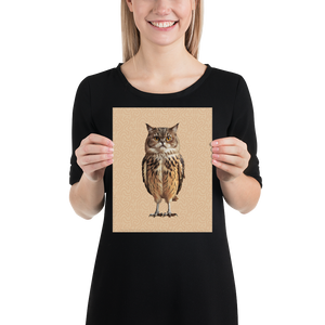 Cat Owl Poster Print Art