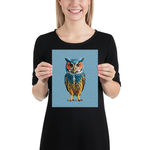 Blue Owl Poster Print Art