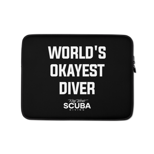 World's Okayest Diver Laptop Sleeve