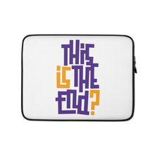 IS/THIS IS THE END? Purple Yellow Laptop Sleeve