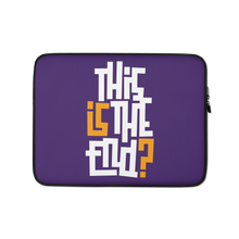 IS/THIS IS THE END? Purple Yellow Reverse Laptop Sleeve