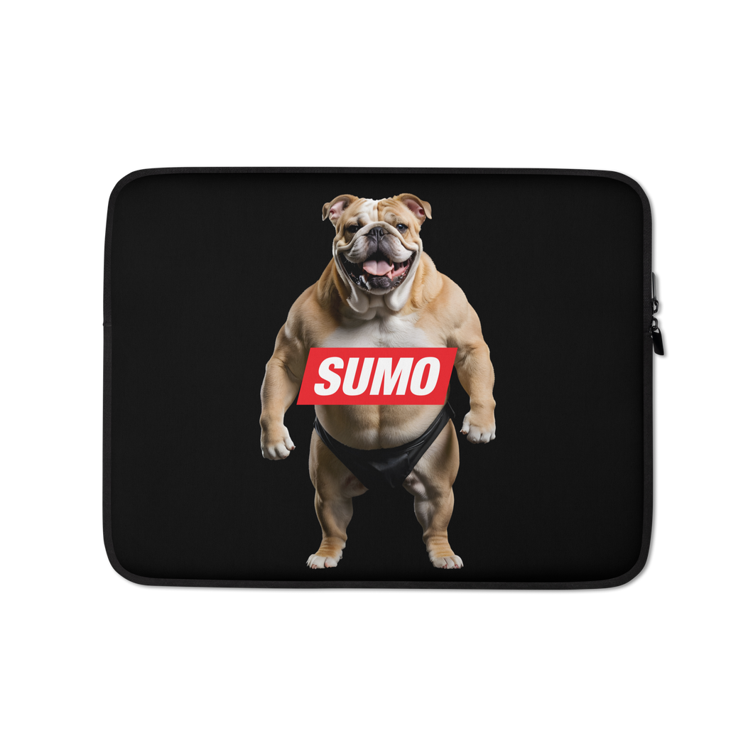 Sumo Bulldog Black Laptop Sleeve