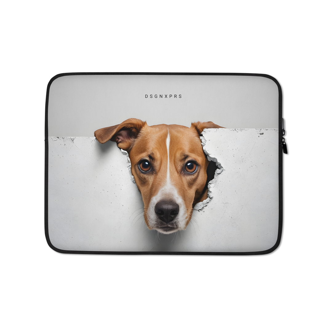 Funny Sad Dog Peep Laptop Sleeve